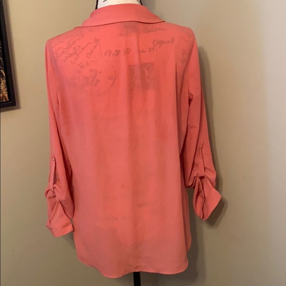 Coral button down - Picture 4 of 4